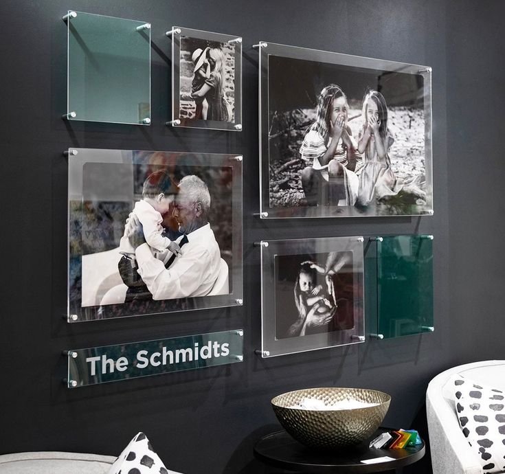 Custom acrylic sandwich frame for artwork display in Dubai UAE